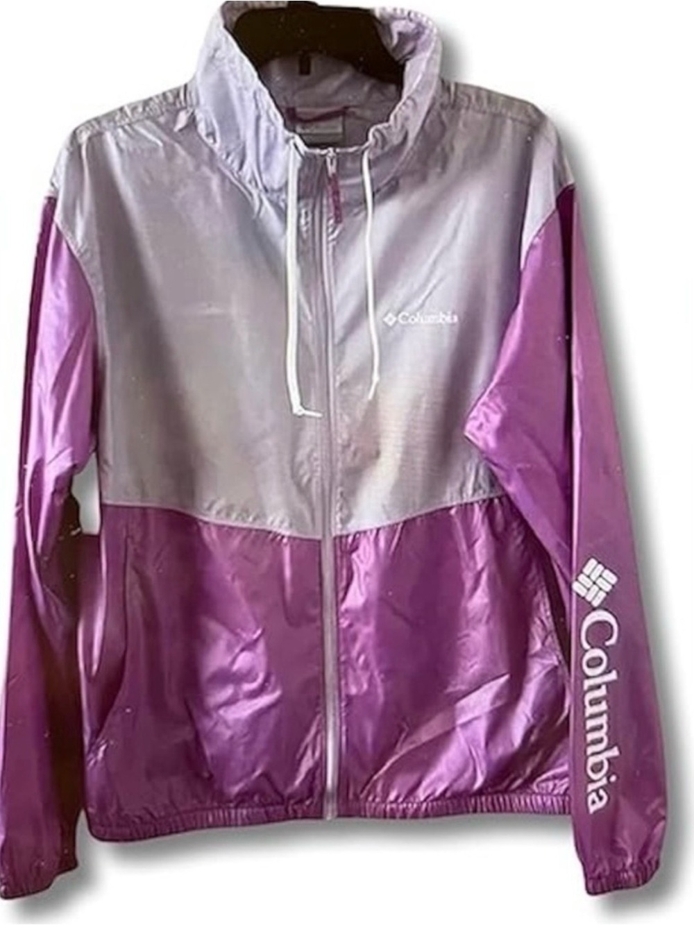 Columbia Purple and Light Gray Colorblock Active Jacket - Picture 5 of 7